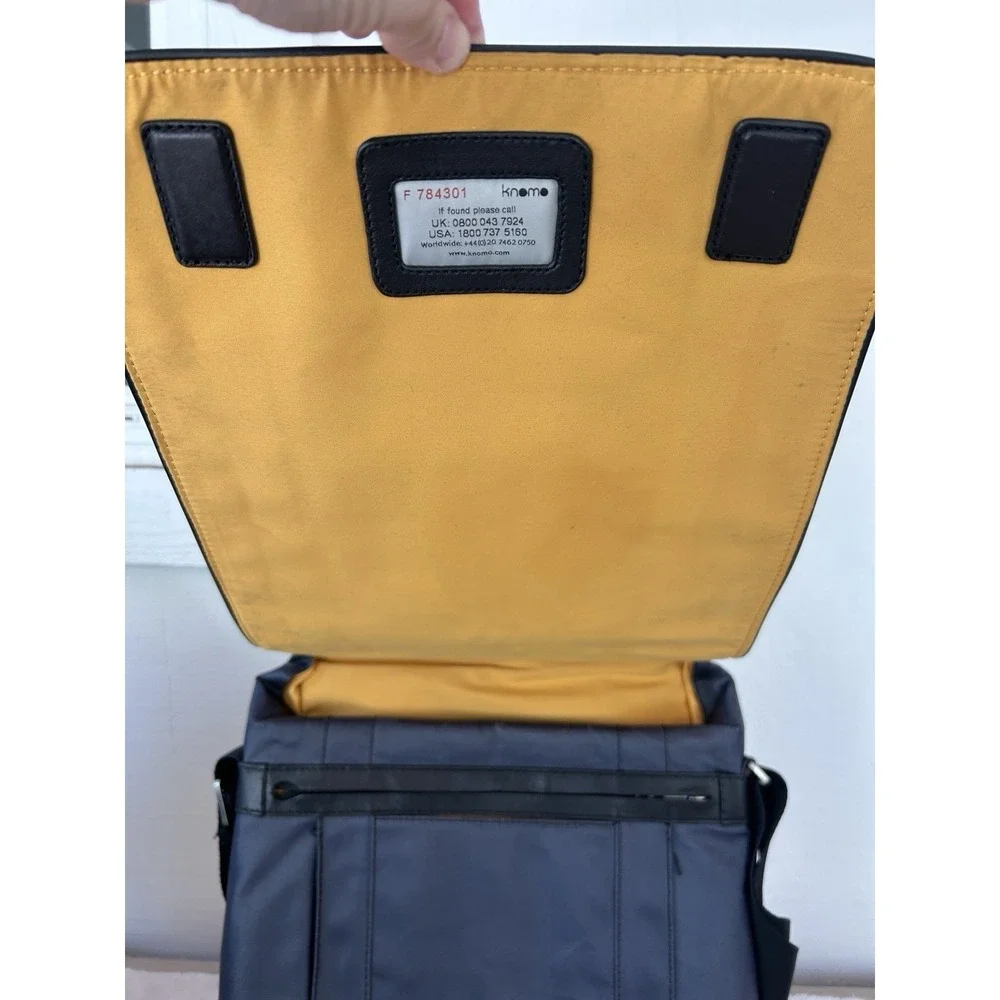 Knomo London Kobe iPad Messenger Crossbody Bag‎ Blue EUC